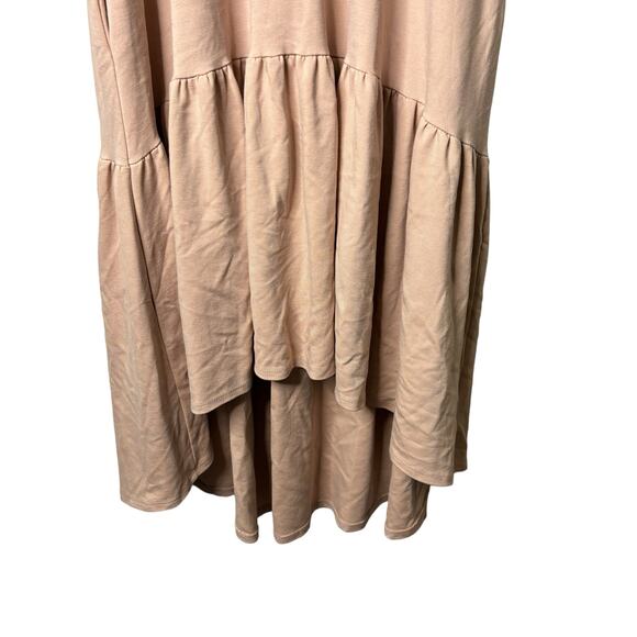 Leith Blush Lagenlook Sleeveless Dress Large Tiered Shirt Flowy Casual Y2K - Picture 4 of 9